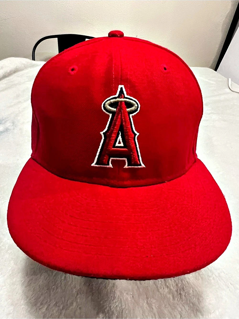New Era Los Angeles Angels MLB 59FIFTY Fitted Hat Fitted Cap Red Size 6 5/8